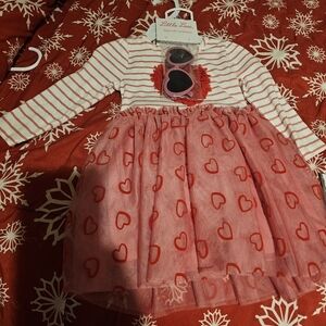 Dress with Heart Shaped Sunglasses